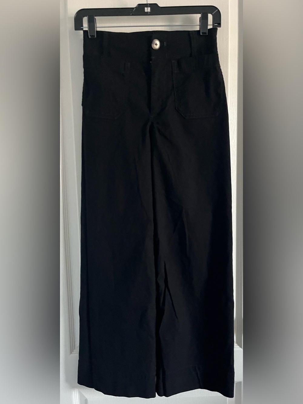 Women’s Maeve Colette Anthropology Black Wide-Leg Pants Size 24